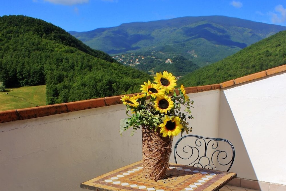 A view from the balcony